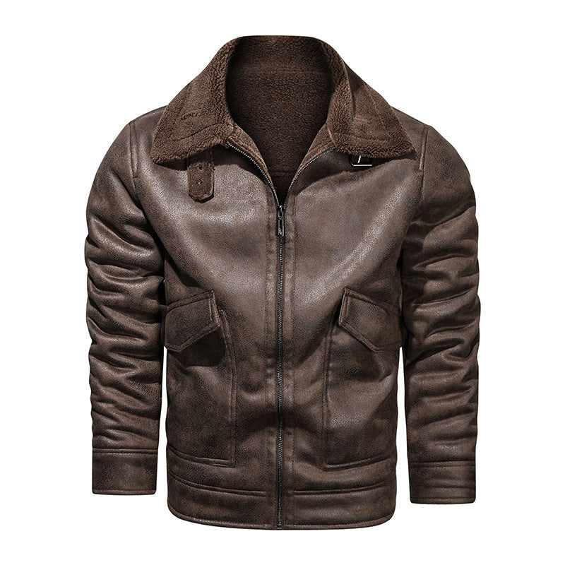 Herren jacke mit warmem Fleeceinnenfutter und praktischen Taschen R&B