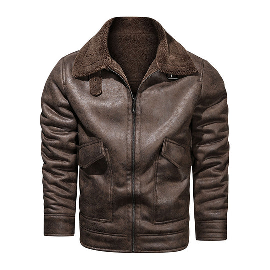 Herren jacke mit warmem Fleeceinnenfutter und praktischen Taschen R&B