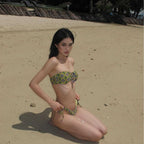Damen Bandeau-Bikini mit floralem Design und verstellbarem BindR&Band R&B