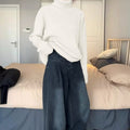 Damen Modischer Rollkragenpullover aus weichem Strick