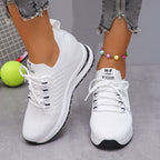 Damen Sportliche Sneaker mit atmungsaktivem Strickdesign und rutschfester Sohle R&B