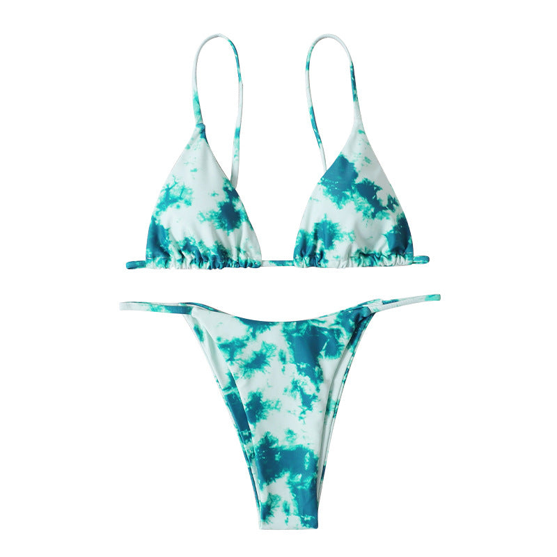 Damen Triangel-Bikini mit modischem Batikdesign R&B