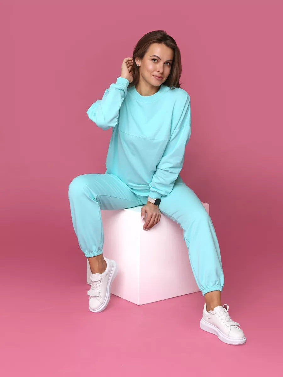 Damen Sportliches Sweatset mit elastischen Bündchen R&B