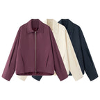Damen modische Übergangsjacke mit edlem Stehkragen R&B