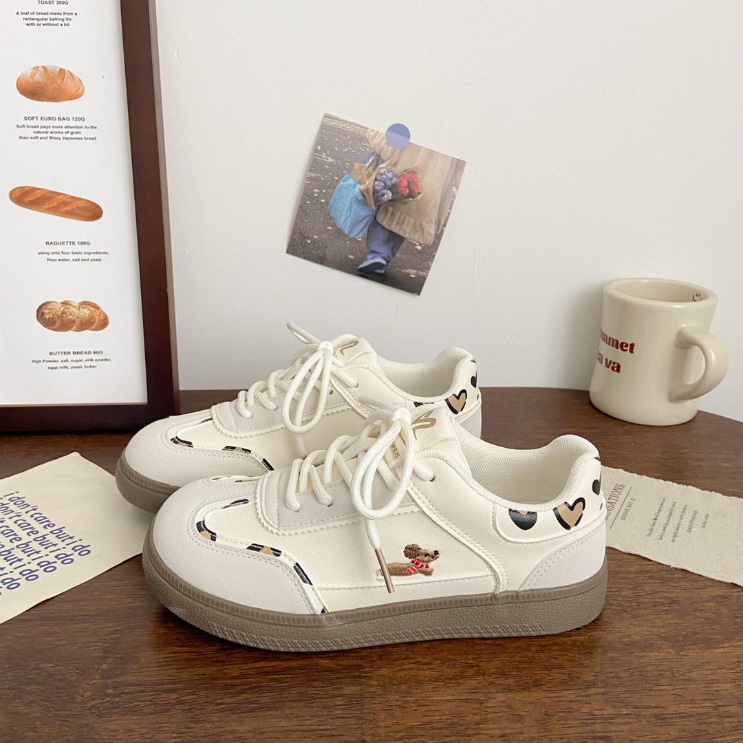 Damen Sneakers mit verspieltem Tiermotiv und atmungsaktiver Oberflächenstruktur R&B