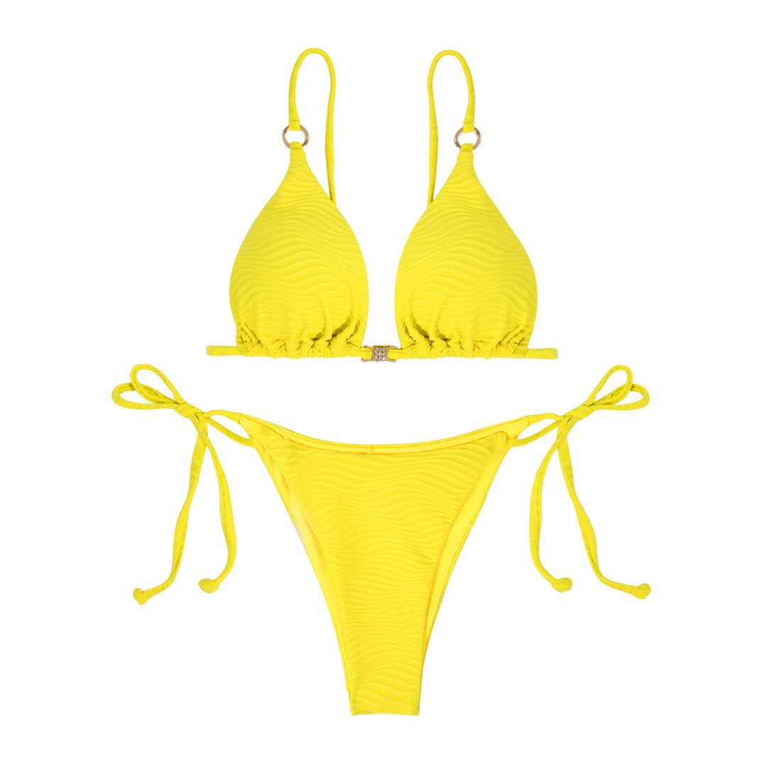 Damen Triangel-Bikini mit raffinierten Ringen R&B