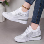 Damen Sneakers mit funkelnden Strass-Details und atmungsaktivem Obermaterial