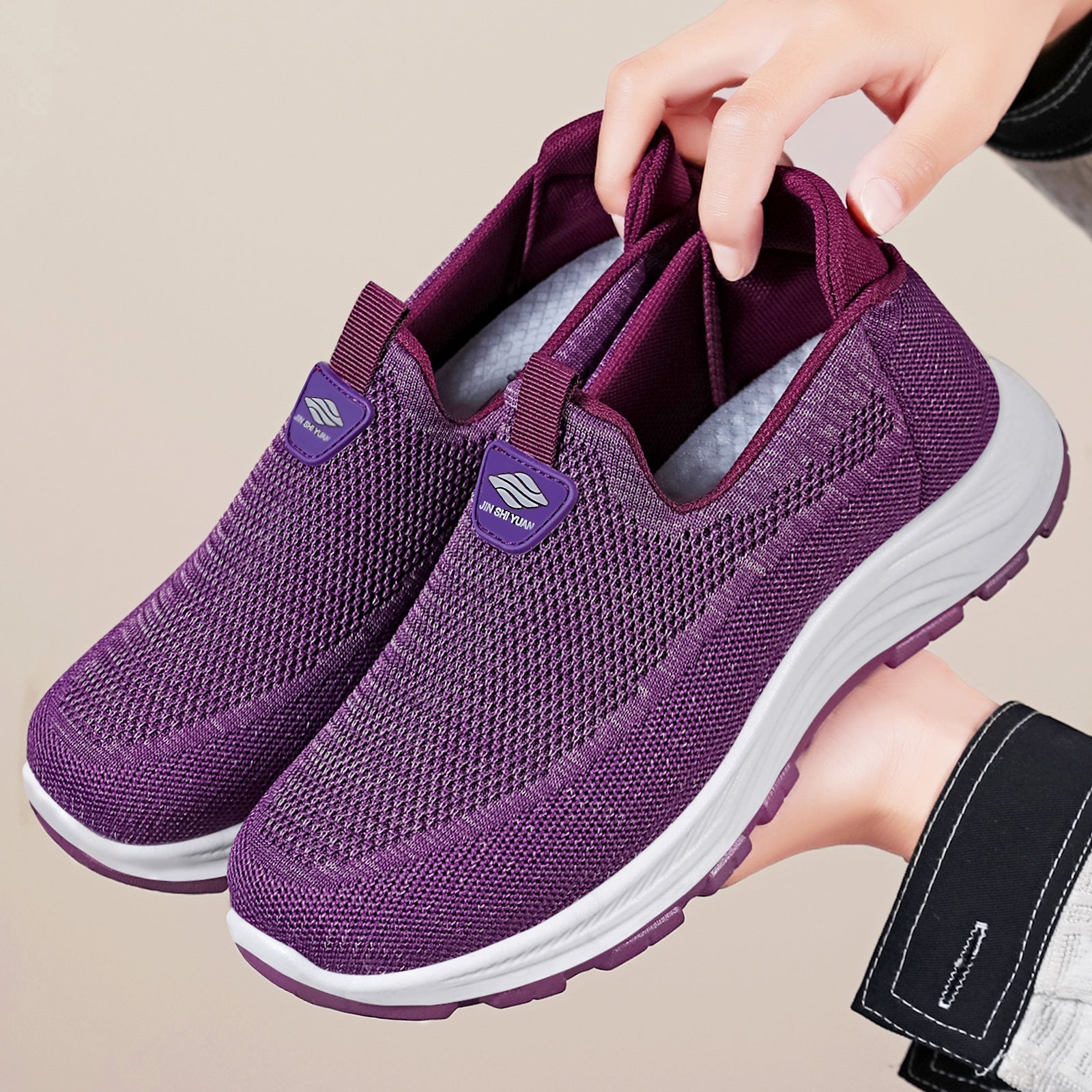 Damen Atmungsaktive Freizeitschuhe mit elastischem Einstieg R&B