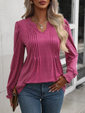 Damen Langarmshirt mit raffiniertem Plissee-Design R&B