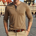 Herren Langarmshirt mit modischem Knopfdetail R&B