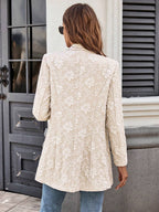 Damen Eleganter Blazer mit floralen Stickereien R&B