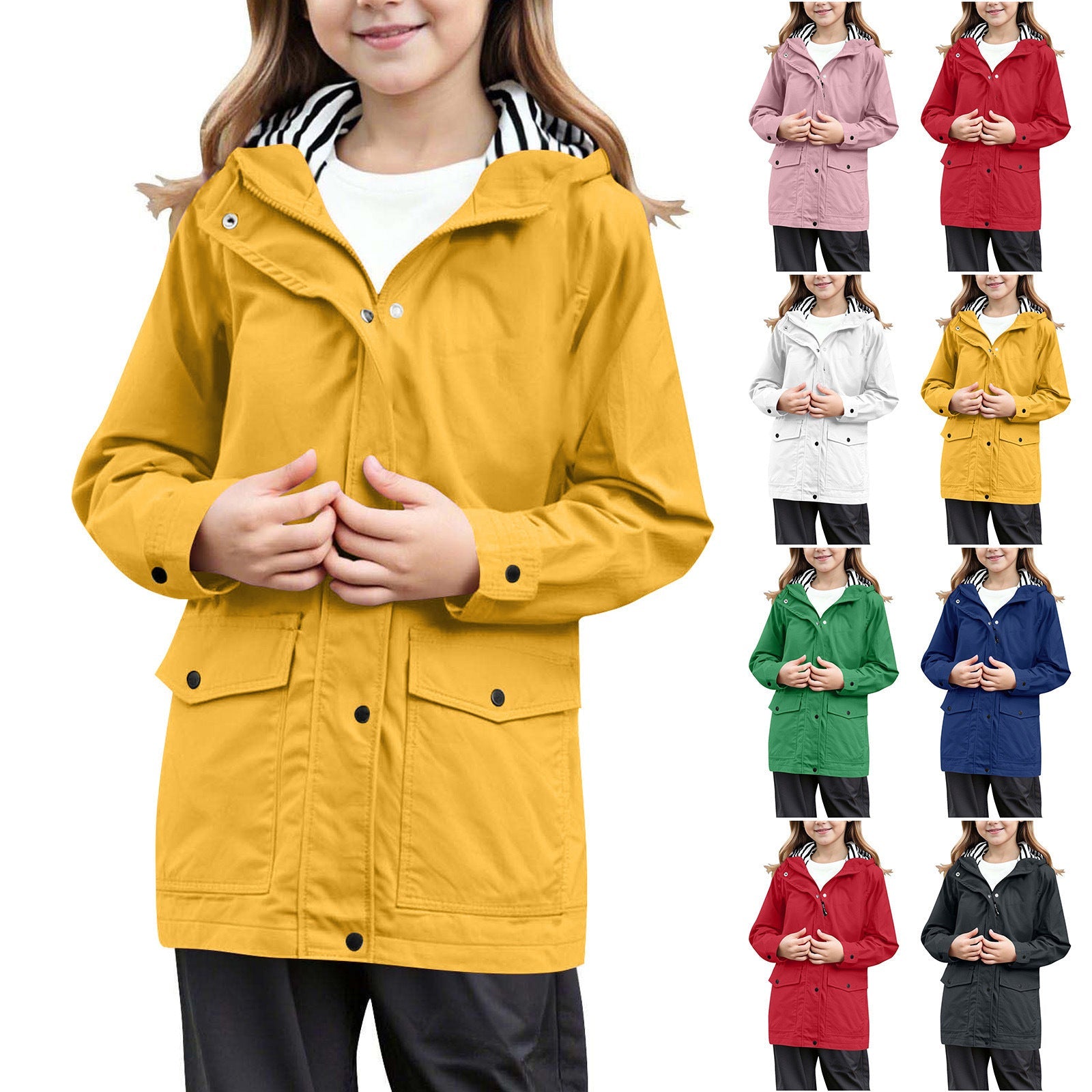 Damen wetterfeste Parkajacke mit praktischen Taschen und verstellbarem Kapuzenkragen R&B