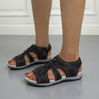Damen bequeme Riemchen-Sandalen mit ergonomischem Fußbett R&B