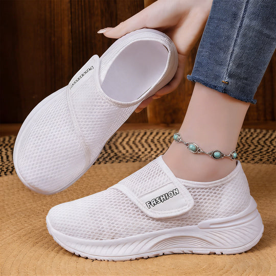 Damen Atmungsaktive Slip-On Sneakers mit elastischem Riemendesign R&B