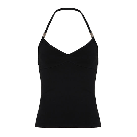 Damen Sportliches Spaghetti-Trägertop mit eleganten Akzenten R&B