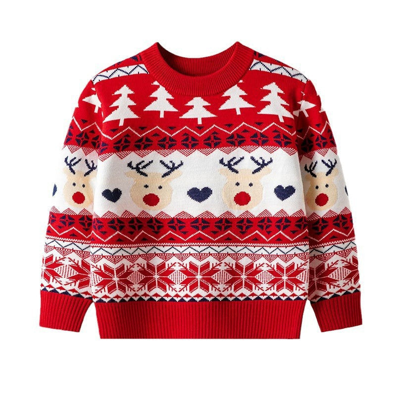 R&B | Der stilvolle Weihnachtspullover rot Herren