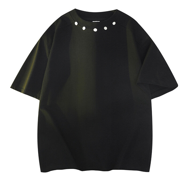 Damen Oversized T-Shirt mit dekorativen Metallakzenten