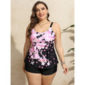 Damen Tankini mit floralem Design und modischem Hosenansatz R&B