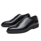 Herren elegante Schnürschuhe aus hochwertigem Leder mit modischem Design R&B