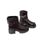Damen trendige Stiefeletten mit robustem Profil und hochwertigem Leder R&B