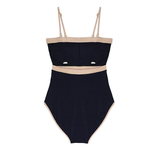 Damen Einteiler Badeanzug mit modischem Cut-Out und glamourösem Trägersystem R&B