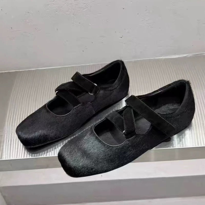 Damen Ballerinas im Leo-Design mit elegantem Riemchen R&B