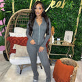 Damen Sportliches Jogginganzug-Set mit figurbetontem Schnitt und praktischen Taschen R&B