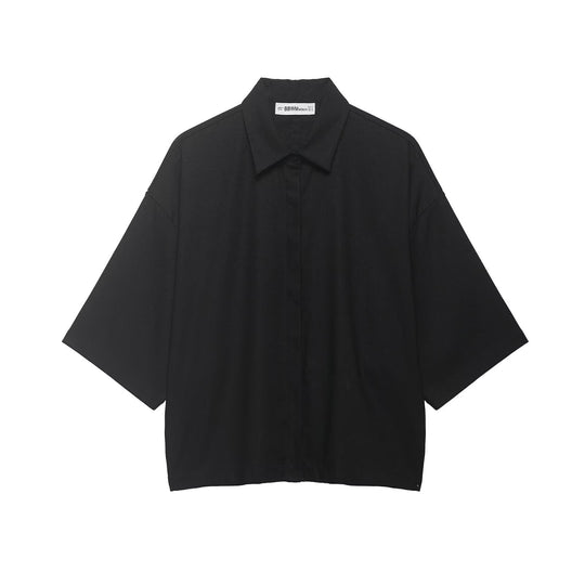 Damen Oversized-Bluse mit modernem Schnitt und praktischen Knopfdetails R&B