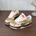 Damen Sportliche Sneaker mit animalischem Muster und bequemer Dämpfung R&B