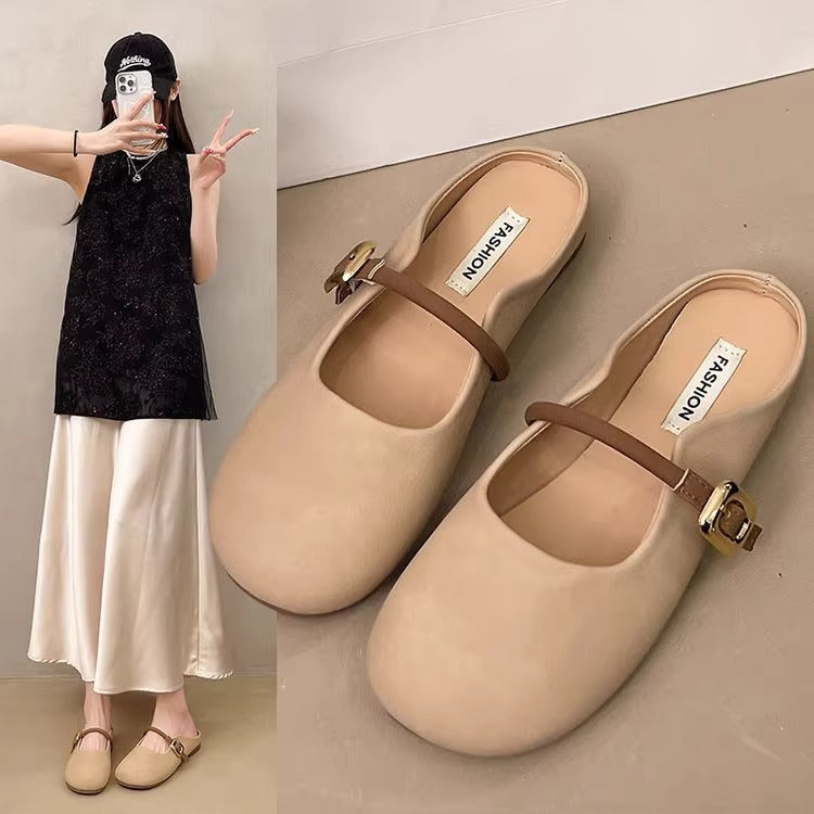 Damen Ballerinas mit verstellbarem Riemen und weichem Innenfutter R&B