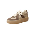 Damen Sneaker mit platziertem Materialmix und modischem Plateau