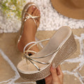 Damen Wedge-Sandalen mit elegantem Riemen-Design und komfortablem Fußbett R&B