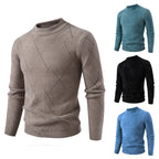 Herren Feiner Strickpullover mit modernem Zopfmuster R&B