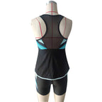 Damen Sportliches Tankini-Set mit stylischem Reißverschluss R&B
