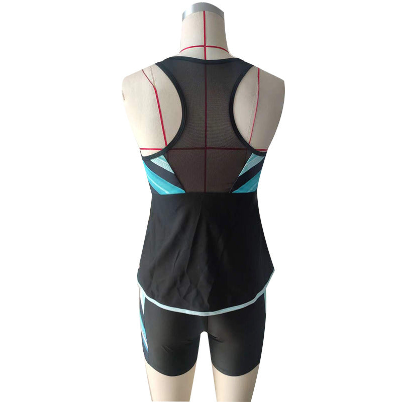 Damen Sportliches Tankini-Set mit stylischem Reißverschluss R&B