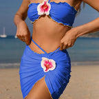 Damen Bandeau-Bikini mit trendigem Wickelrock R&B