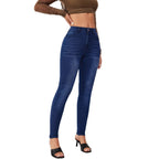 Damen Hochtaillierte Skinny Jeans mit moderner Waschung und raffinierten Details R&B