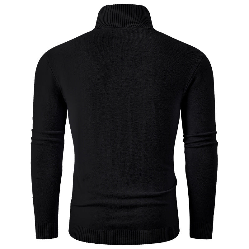 Herren eleganter Rollkragenpullover mit strukturiertem Design