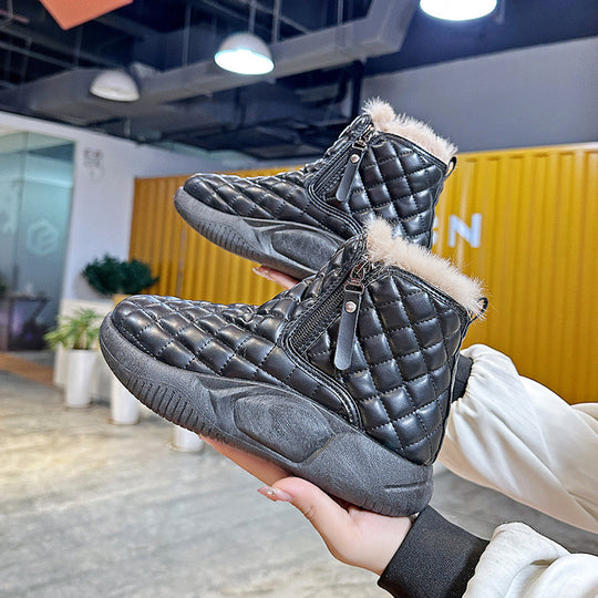 Damen modische Winterstiefel mit isolierendem Futter und praktischem Reißverschluss R&B