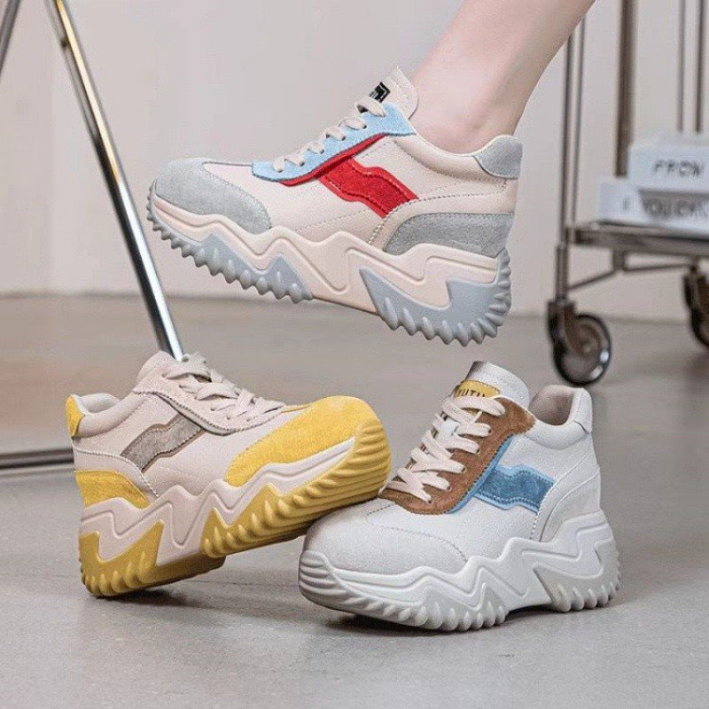 Damen Chunky Sneakers mit ergonomischer Sohle und modischen Akzenten R&B