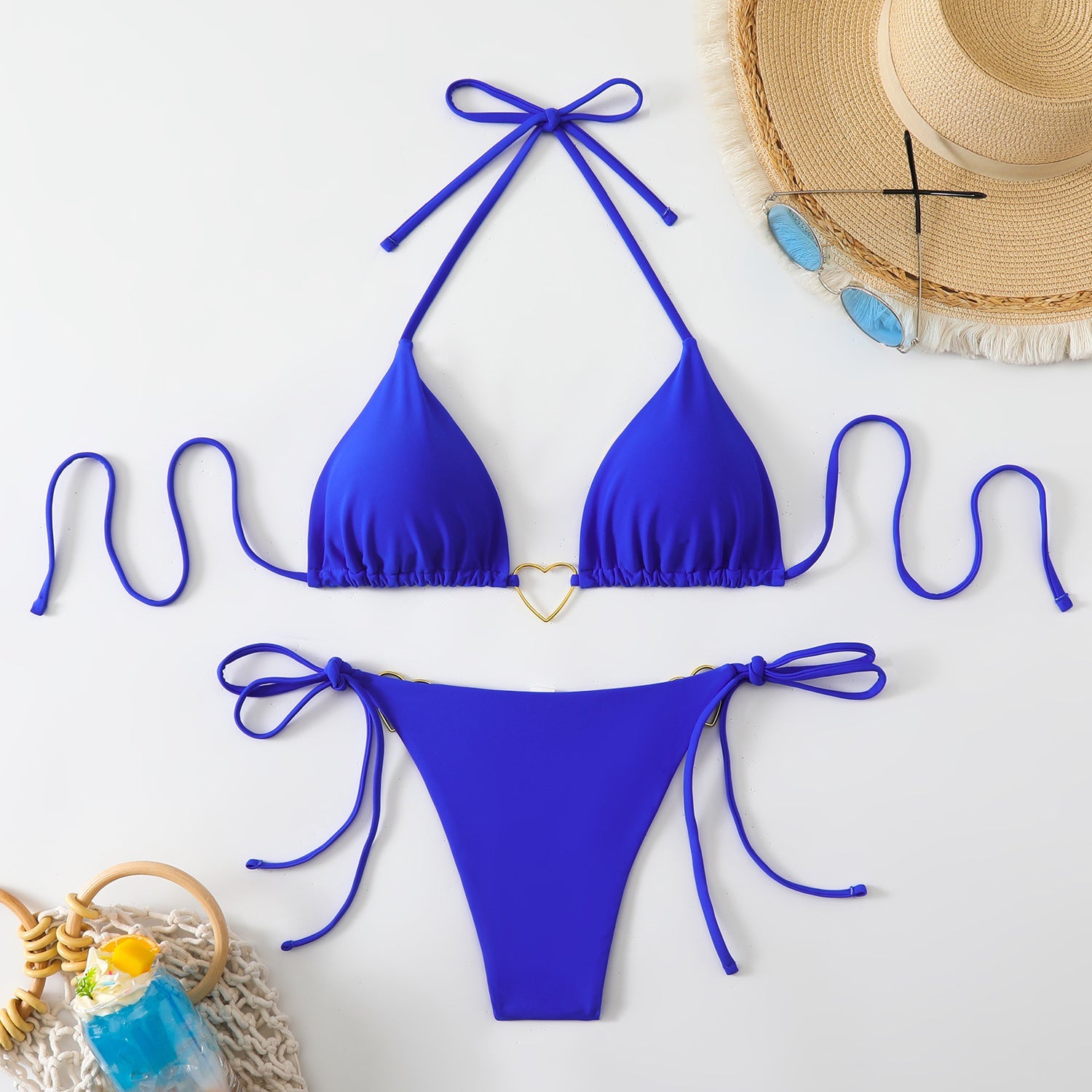 Damen Triangel-Bikini mit modischen Herz-Akzenten R&B