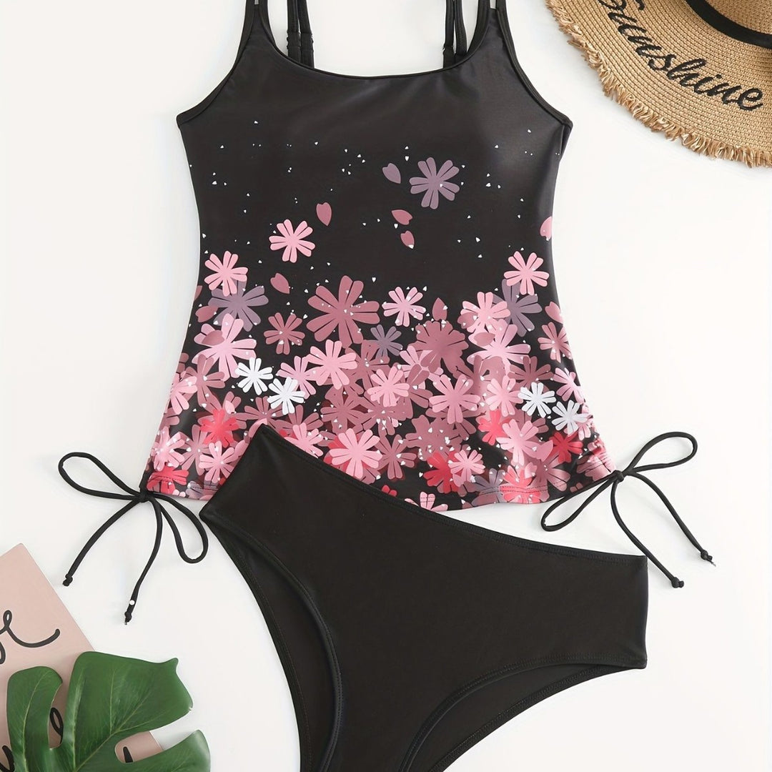 Damen Sport Tankini mit verstellbaren Trägern R&B