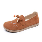Damen Freizeit-Slipper mit verspieltem Katzenmotiv und dekorativer Schleife R&B
