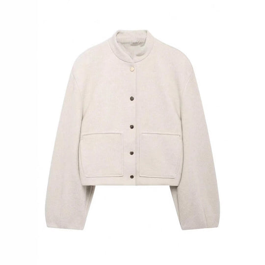 Damen modische kurz geschnittene Jacke mit praktischen Taschen R&B