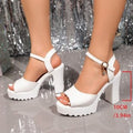 Damen Hochhackige Plattform-Sandalen R&B