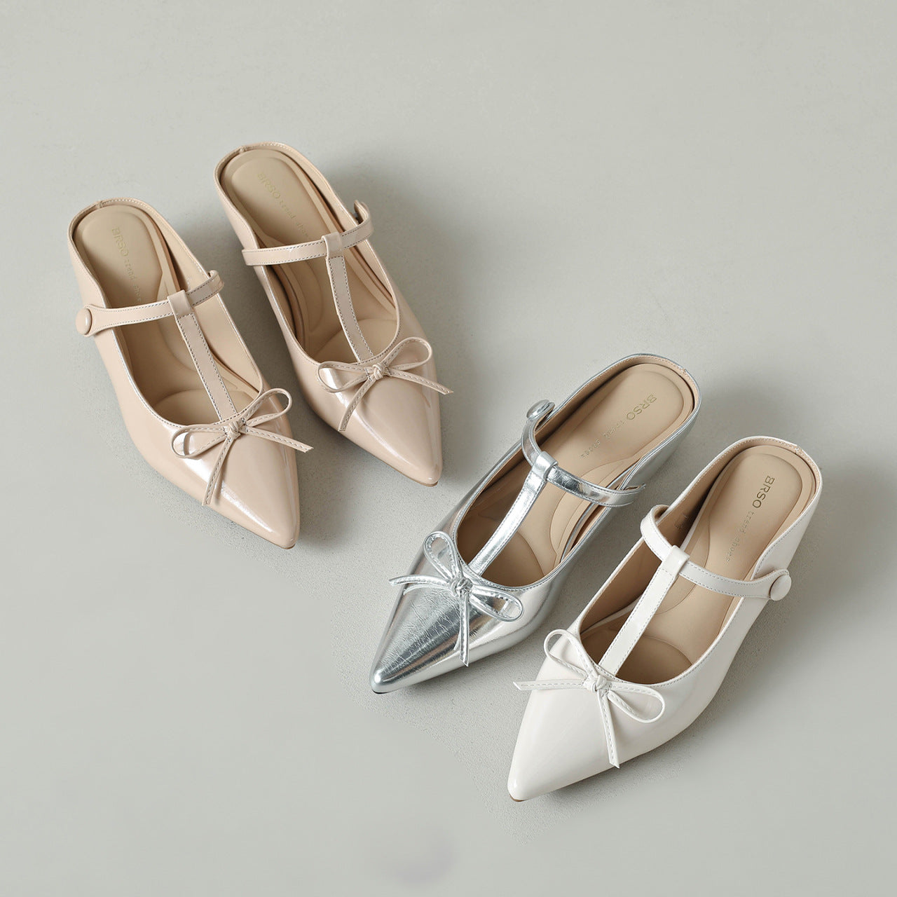 Damen Sling-Ballerinas mit eleganter Schleifen-Applikation und modischer Riemchenführung