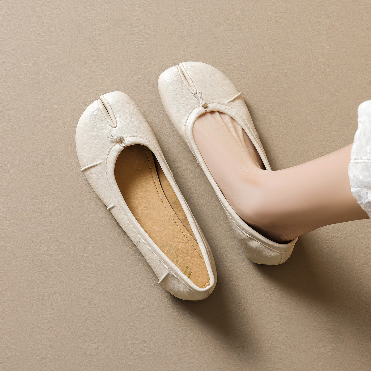 Damen Ballerinas mit komfortabler Passform und schickem Schnürdetail