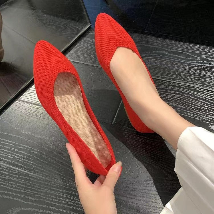 Damen elegante und atmungsaktive Ballerinas mit flexiblem Fußbett R&B