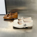 Damen Elegante Ballerinas mit doppeltem Riemendesign und komfortabler Innensohle R&B