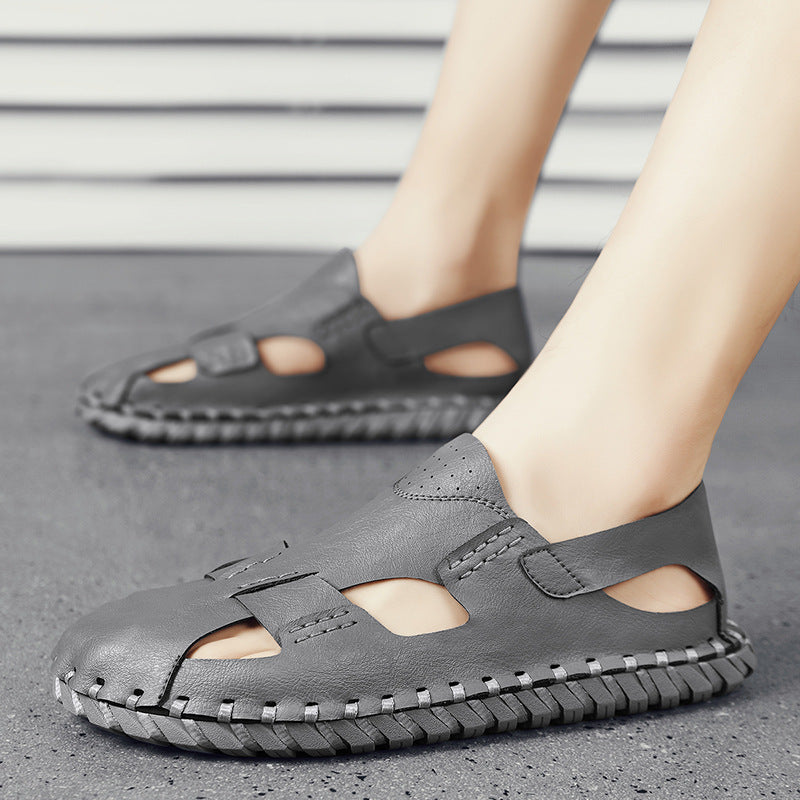 Damen luftige Leder Sandalen R&B